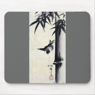 Tapis De Souris 竹 に 雀, 歌 川 広 重 bambou & moelle d'oreille, Hiroshig