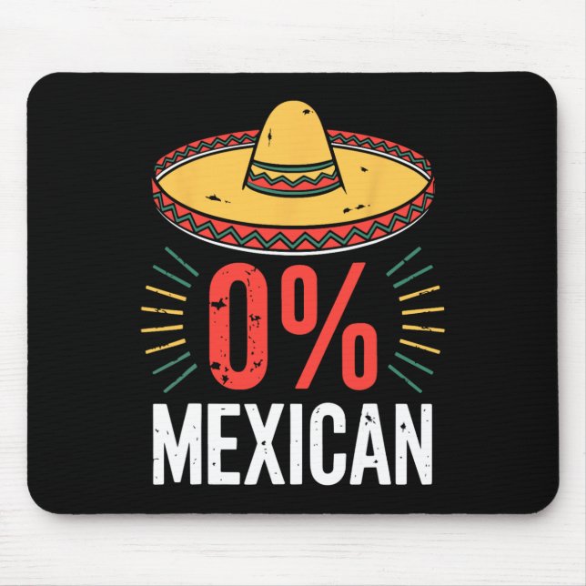 Tapis De Souris 0% Chemise Mexicaine Hommes Drôle Femmes Cinco De  (Devant)