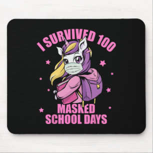 Tapis De Souris 100 journées scolaires masquées survécues