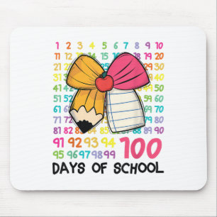 Tapis De Souris 100 Jours De Filles D'École Coquette Bow 100e Jour