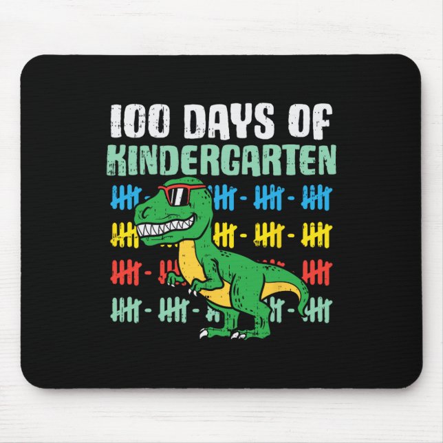 Tapis De Souris 100 Jours De Maternelle Trex Dinosaur 100E Jour S (Devant)
