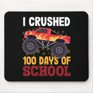 Tapis De Souris 100 Jours De Monster De L'École Camion Enfants Fil