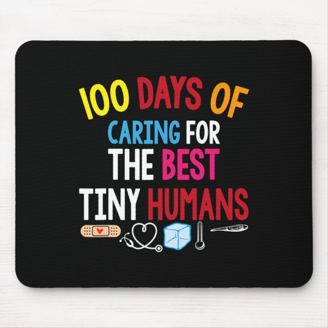 Tapis De Souris 100 jours de soins pour la meilleure école humaine (Devant)