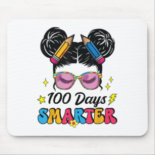 Tapis De Souris 100 Jours Smarter Messy Bun Girl 100e Jour De
