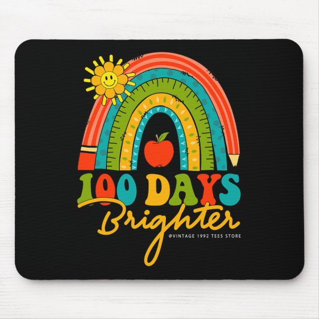 Tapis De Souris 100 Jours super D'École Arc-En-Ciel 100 Jours De L (Devant)