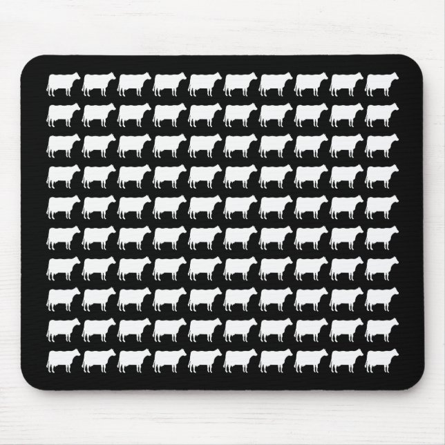 Tapis De Souris 100 vaches - Blanc (Devant)