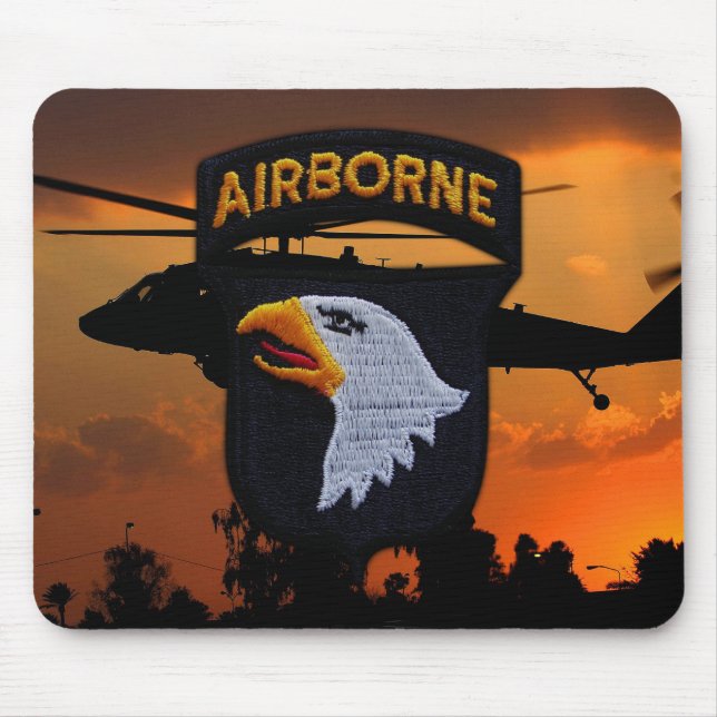 Tapis De Souris 101e division aéroportée ABN DIV hurlant des aigle (Devant)