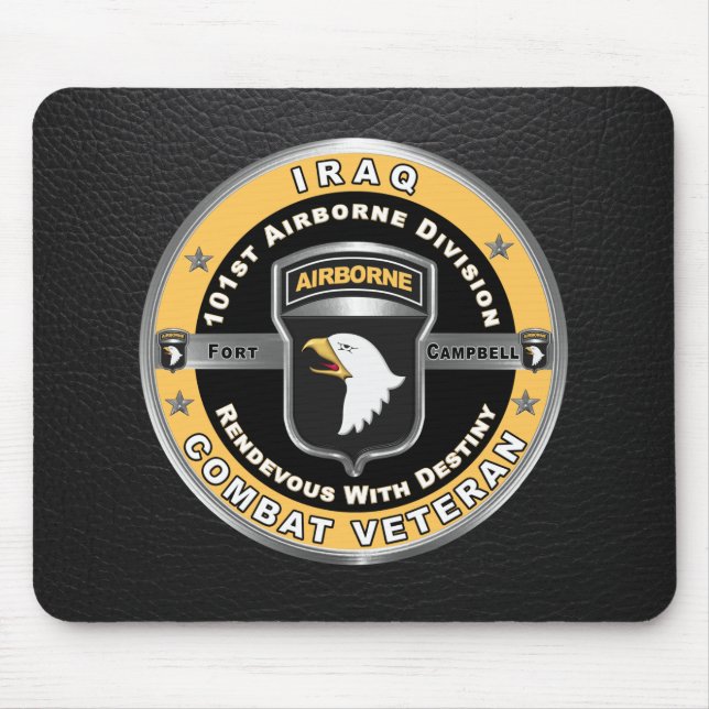 Tapis De Souris 101e division aéroportée Iraq Vétérinaire (Devant)