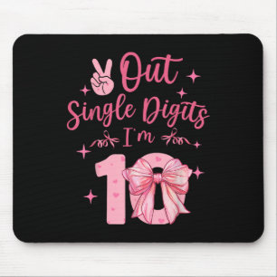 Tapis De Souris 10 Chiffres doubles 10e Anniversaire Coquette 10 A