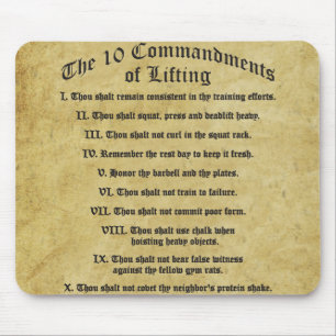 Tapis De Souris 10 Commandements de levage