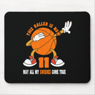Tapis De Souris 11 ans Joyeux 11e anniversaire Basketball 11e Bi