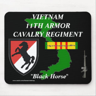 Tapis De Souris 11e Armor Cav Vietnam Mousepad 2/b