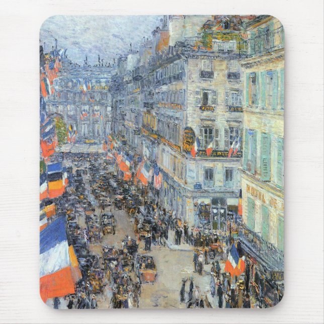 Tapis De Souris 14 juillet, rue Daunou par Childe Hassam (Devant)