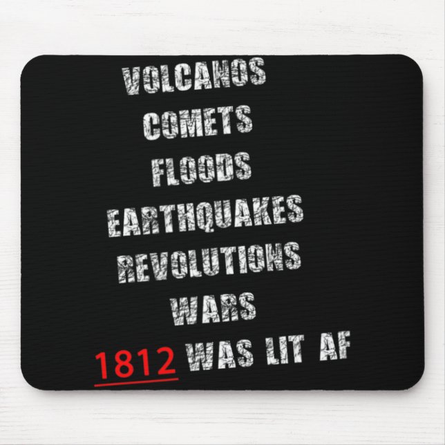 Tapis De Souris 1812 America War New Madrid Earthquake Comet Mud F (Devant)