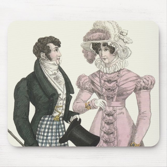 Tapis De Souris 1823 Antique Homme Mariage Femme Mode (Devant)