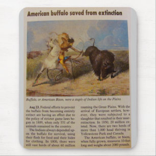 Tapis De Souris 1902  Bison d'Amérique sauvé de l'extinction