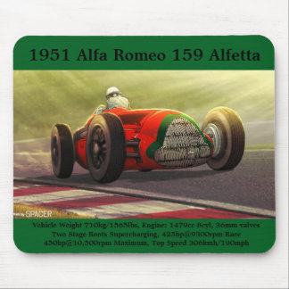 Tapis De Souris 1951 Alfa Romeo 159 Alfetta Mouse pad