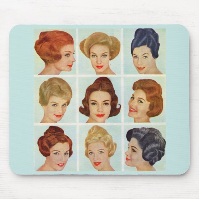 Tapis De Souris 1960 s hairstyles grid (Devant)