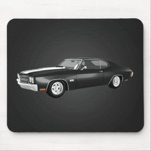 Tapis De Souris 1970 Chevelle SS : Finition noire : Mousepad