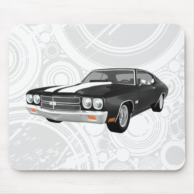 Tapis De Souris 1970 Chevelle SS : Finition noire : Mousepad (Devant)