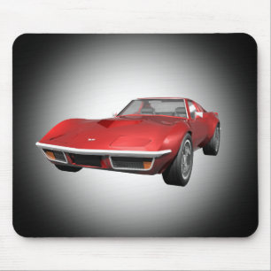 Tapis De Souris 1970 Corvette Sports Car : Fin rouge : Mousepad
