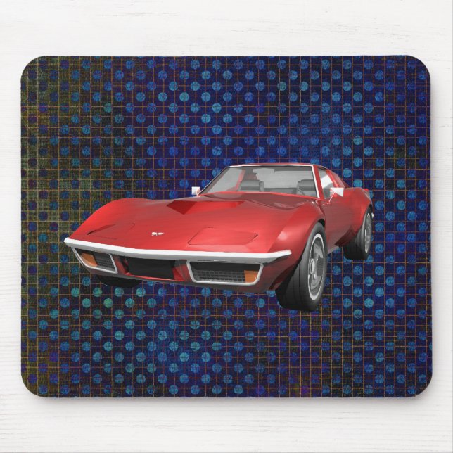 Tapis De Souris 1970 Corvette Sports Car : Fin rouge : Mousepad (Devant)