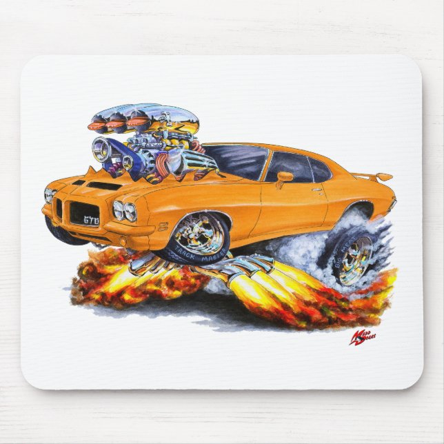 Tapis De Souris 1971-72 voiture d'orange de GTO (Devant)