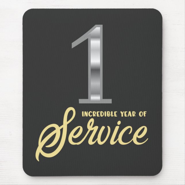 Tapis De Souris 1 année de service 1er anniversaire de l'employé (Devant)