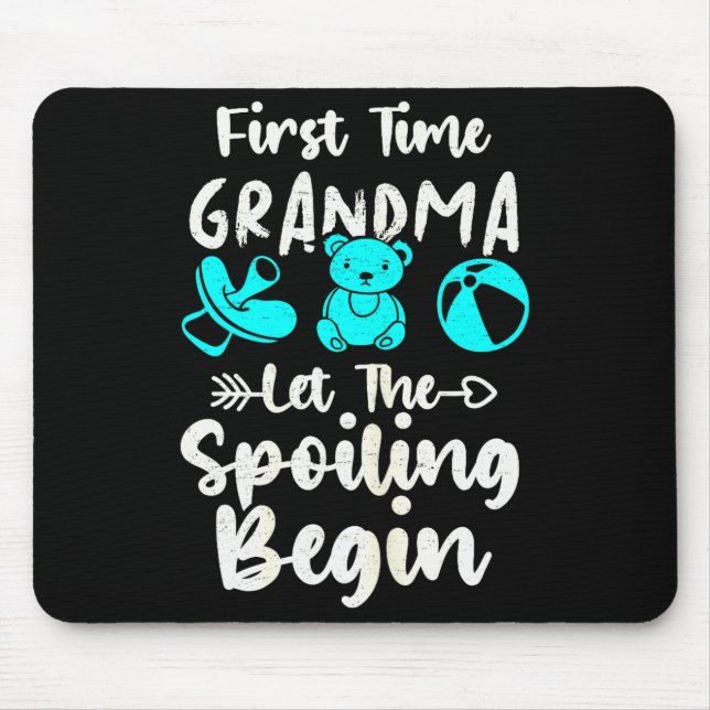 Tapis De Souris 1st Time Grandma To Be First Time Grandma Grandmot (Devant)
