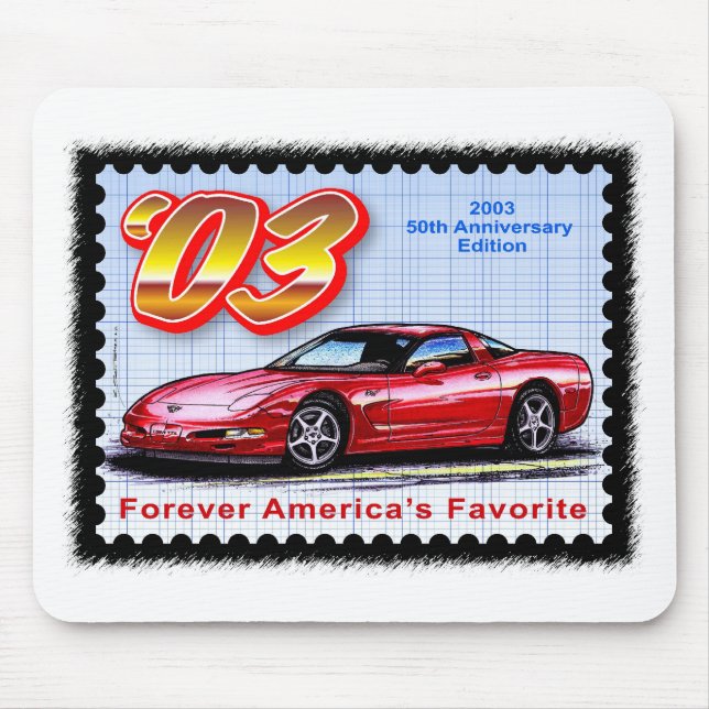 Tapis De Souris 2003 cinquantième anniversaires Corvette (Devant)