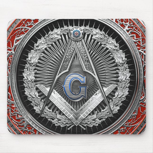 Tapis De Souris [200] Master Mason - Silver Square & Compass (Devant)