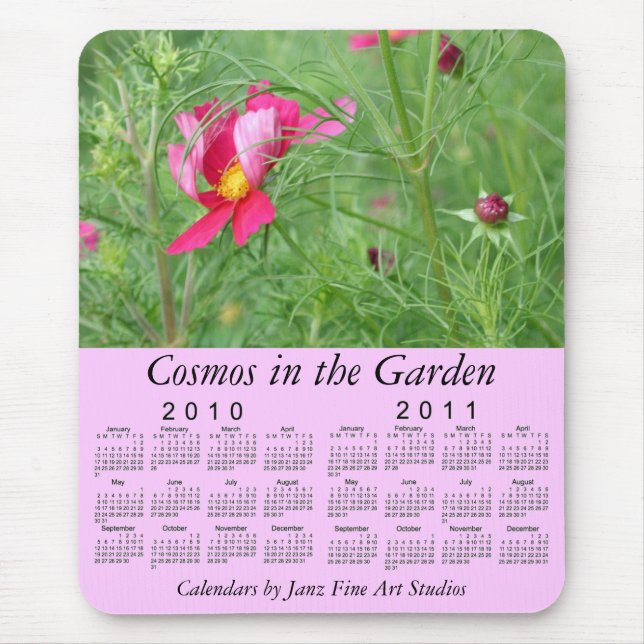 Tapis De Souris 2010-2011 calendrier floral (Devant)