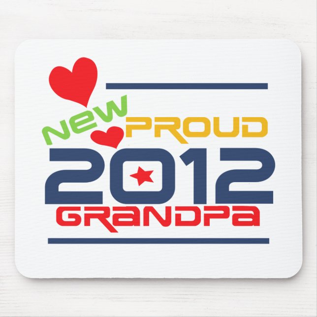 Tapis De Souris 2012 T-shirts et cadeaux fiers de grand-papa (Devant)