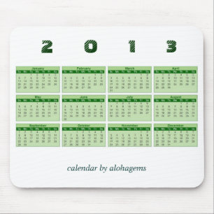 Tapis De Souris 2013 calendrier Mousepad