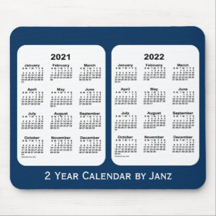 Tapis De Souris 2021-2022 Boîte de police Calendrier bleu 2 ans pa