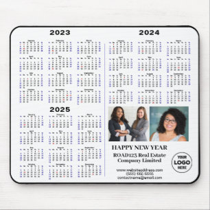 Tapis De Souris 2023 - 2025 Calendrier Moderne Business Minimalist