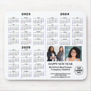 Tapis De Souris 2023 - 2025 Calendrier Moderne Business Minimalist
