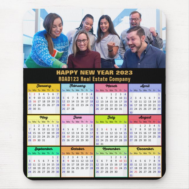 Tapis De Souris 2023 Calendrier Entreprise Photo personnalisée Mod (Devant)