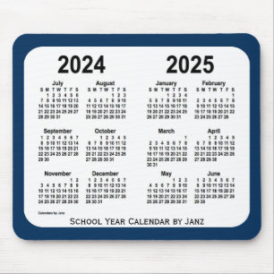 Tapis De Souris 2024-2025 Boîte de police Calendrier de l'école bl