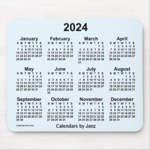 Tapis De Souris 2024 Alice Blue Calendar by Janz Mouse Pad