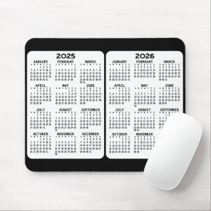 Tapis De Souris 2025 2026 - Calendrier sur 2 ans - vue année