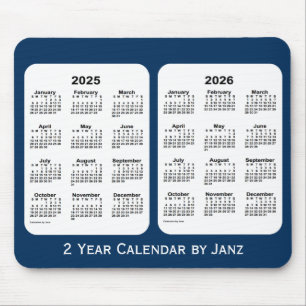 Tapis De Souris 2025-2026 Police Box Blue 2 Year Calendar par Janz