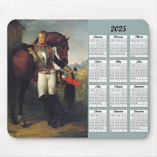 Tapis De Souris 2025 Lieutenant Charles Legrand Painting Calendar (Devant)