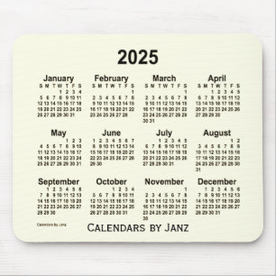 Tapis De Souris 2025 Sepia Smoke Calendar par Janz Mouse Pad