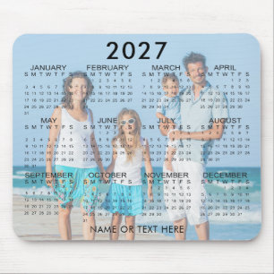 Tapis De Souris 2026 Calendrier Photo Overlay personnalisé