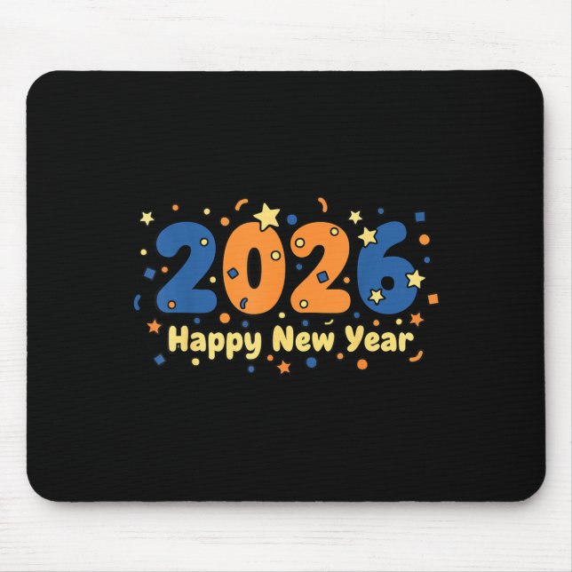 Tapis De Souris 2026 Happy New Year Fireworks Celebration  (Devant)