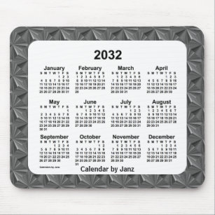 Tapis De Souris 2032 Black Diamonds Calendar by Janz