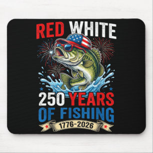 Tapis De Souris 250 ans 1776-2026 patriotique rouge blanc &amp; ba