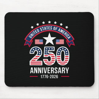 Tapis De Souris 250 Ans 250e Anniversaire Américain Usa 4 Juillet