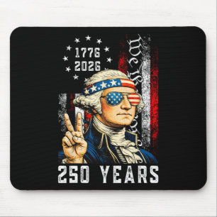 Tapis De Souris 250 Ans Américain 1776 2026 Drôle Washington 4ème